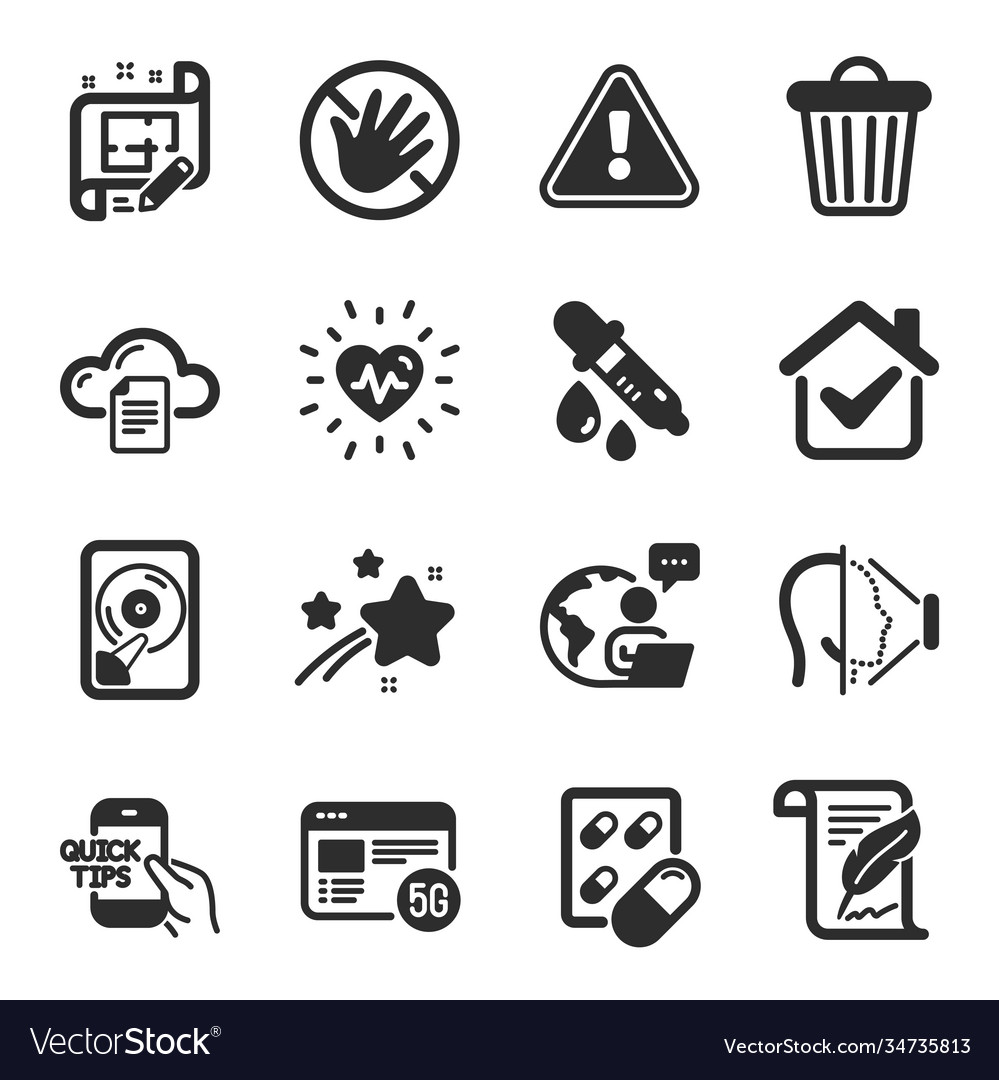 Set science icons such as file storage vector image Set science icons such as file storage