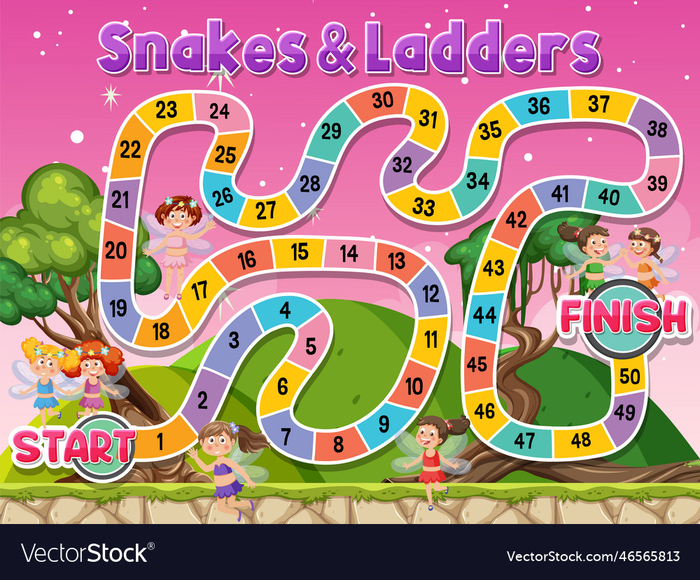 Simple Board Game Template for Children Stock Vector - Illustration of  isolated, blank: 272503229