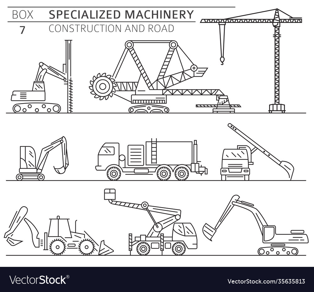 Special industrial construction and road machine Vector Image