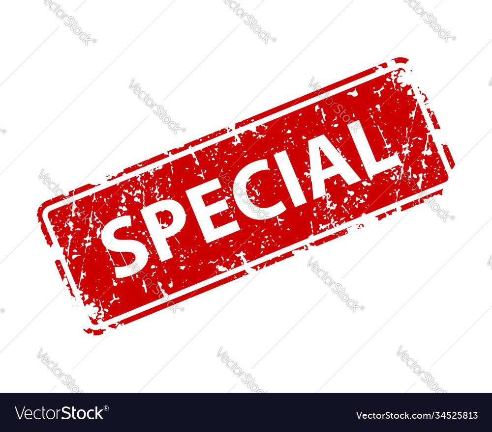 Special stamp texture rubber cliche imprint web Vector Image