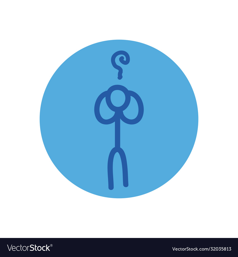 Stickfigure with headache block style icon