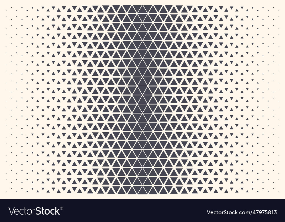 Triangular halftone pattern textured border vector image Triangular halftone pattern textured border