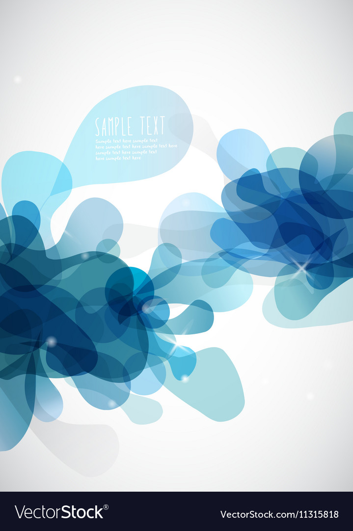 Abstract blue bubbles with place for your own text