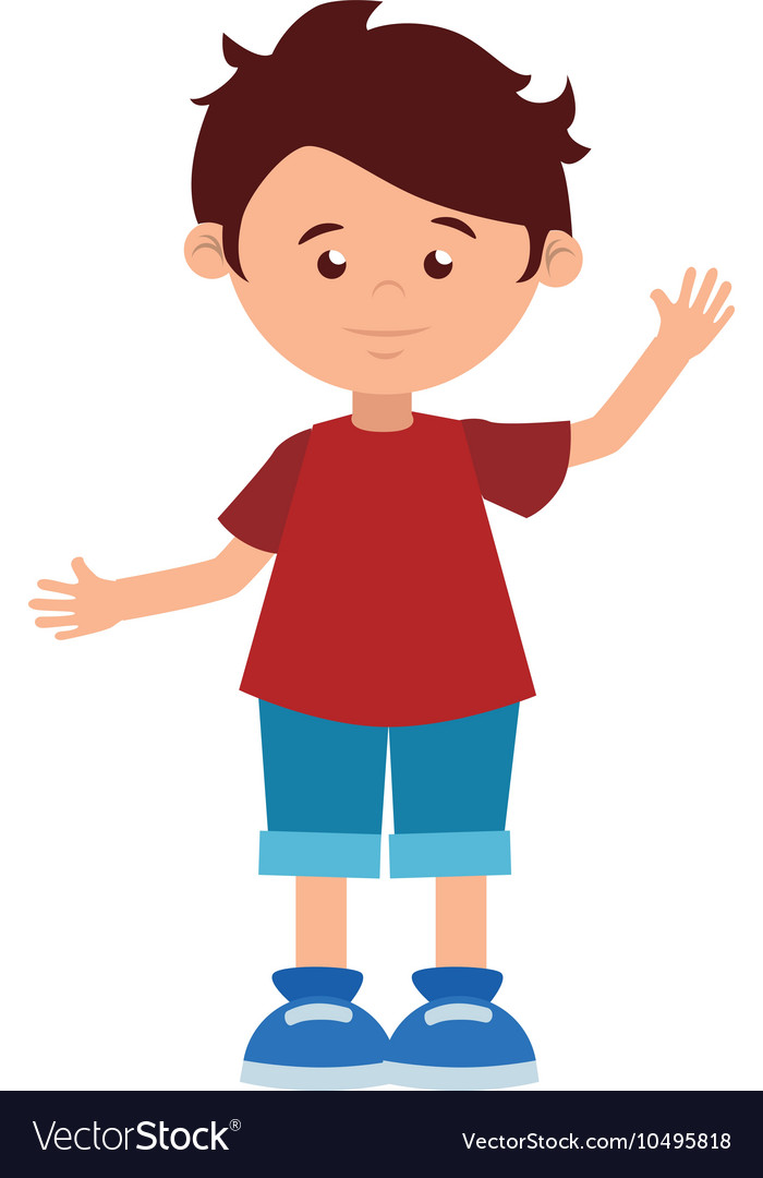 Boy cartoon happy cute design Royalty Free Vector Image