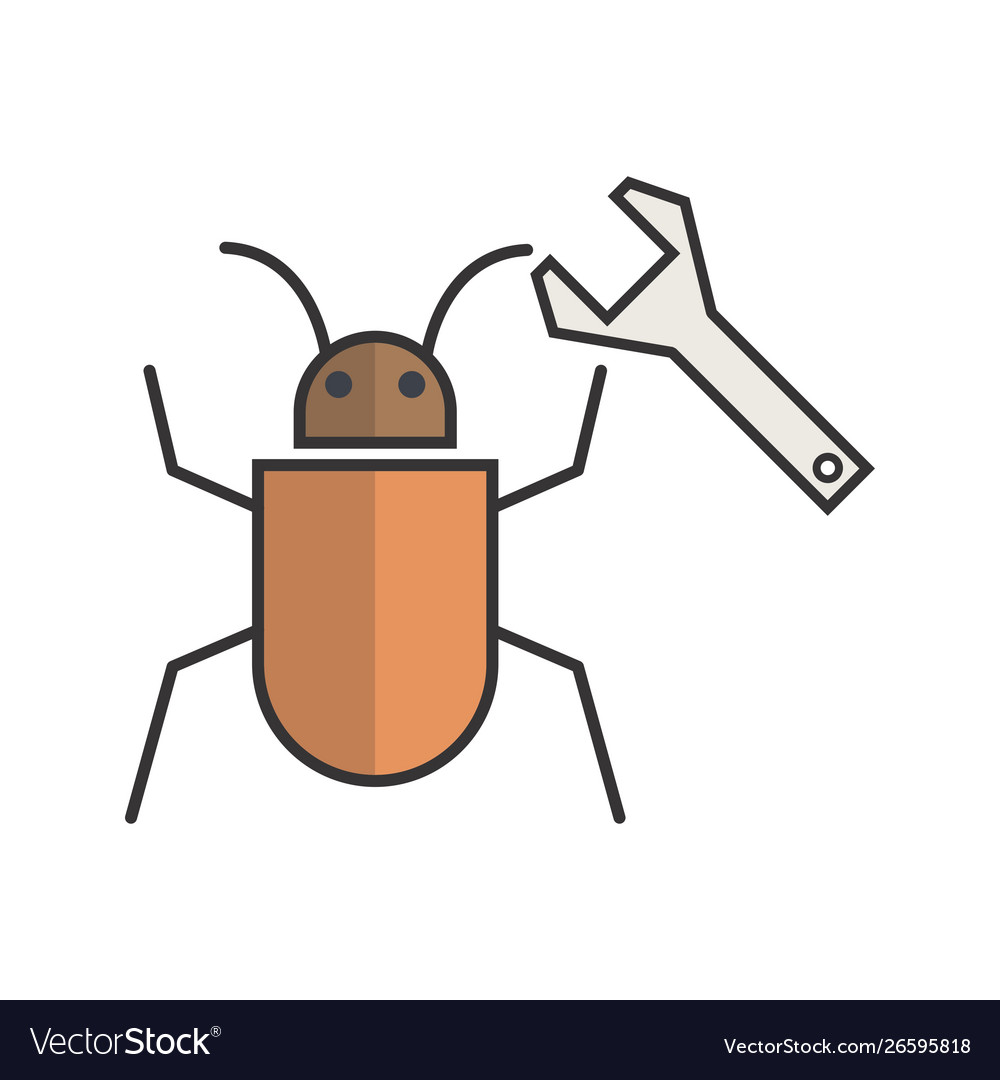 Bug fixing line filled icon