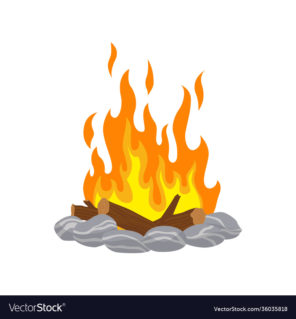 Campfire Flames Burning