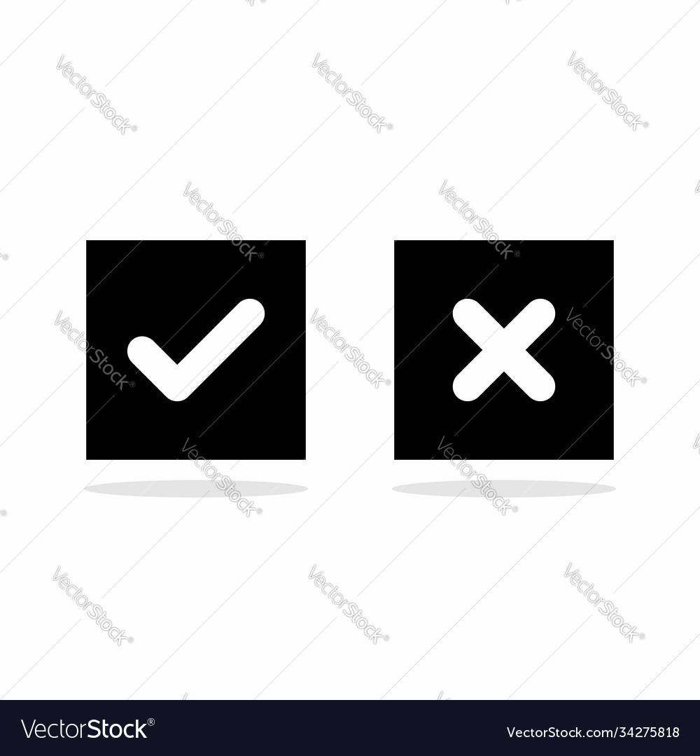 Check and wrong marks tick cross