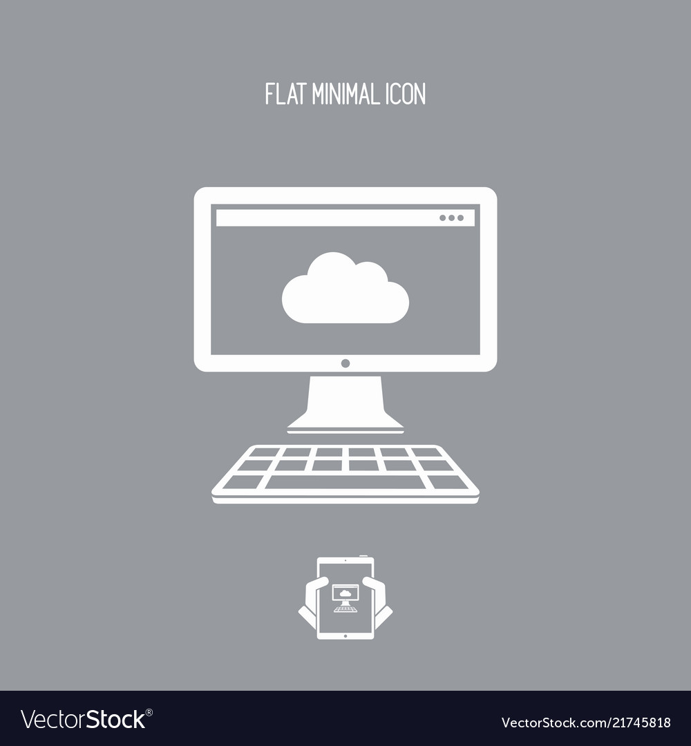 Cloud computing - flat minimal icon