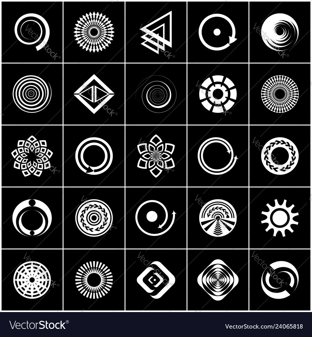 Design elements set vector image Design elements set