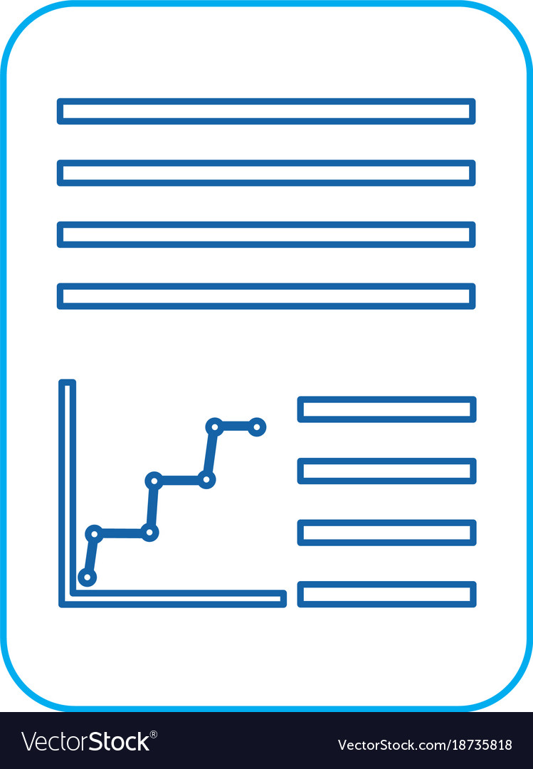 Document paper file with graph diagram business