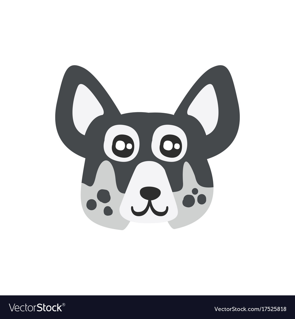 Lustiger Cartoon Spott Hundekopf