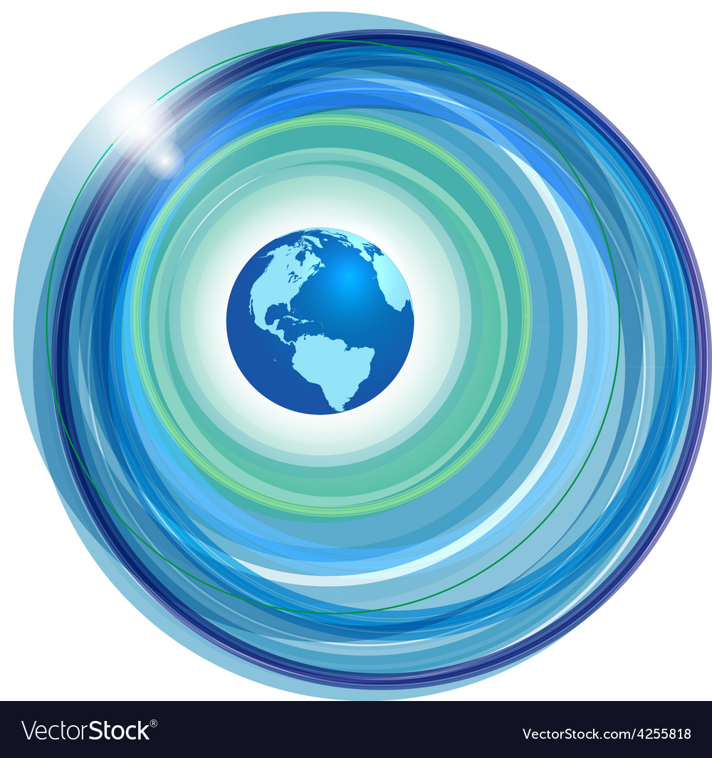 Globe on abstract background