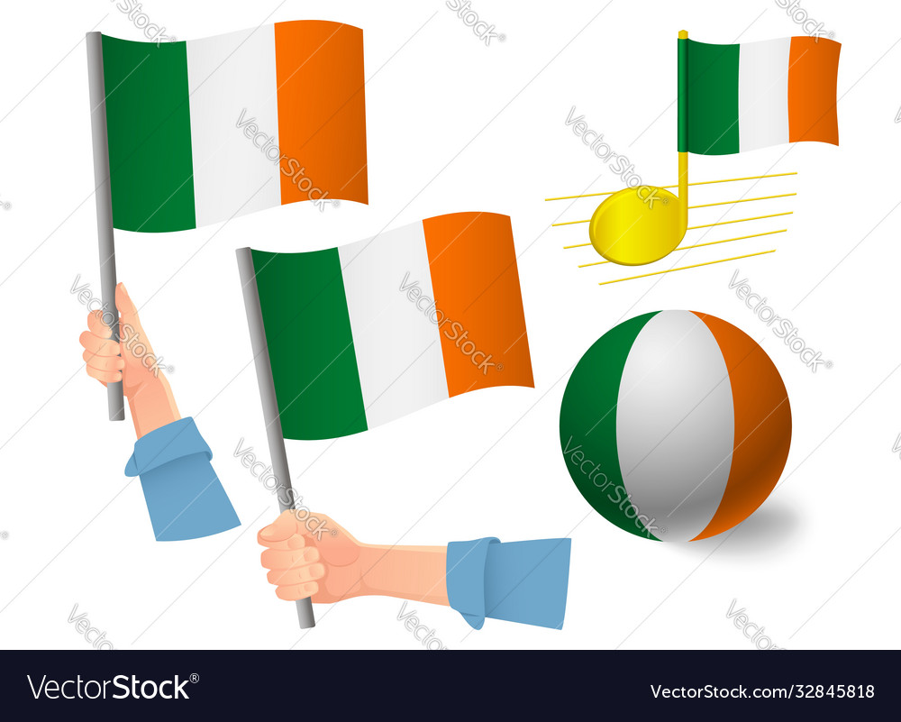 Ireland flag icon set