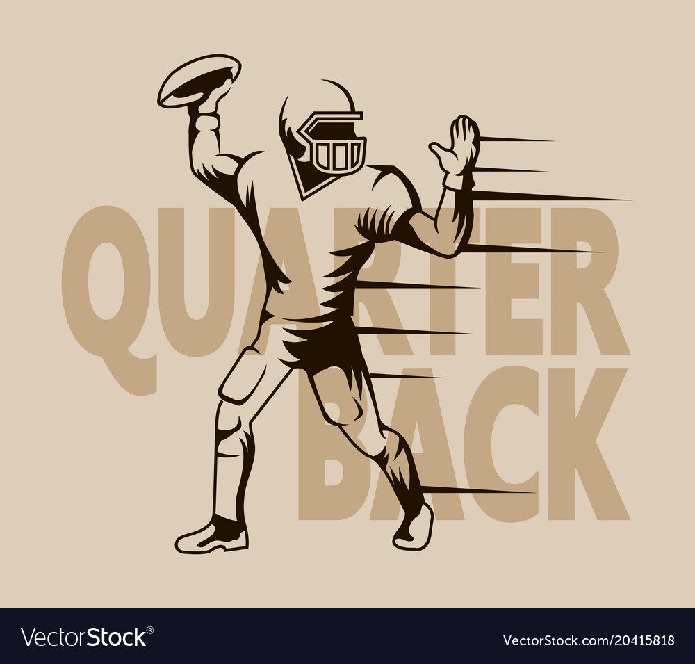 Quarterback graphic isolated