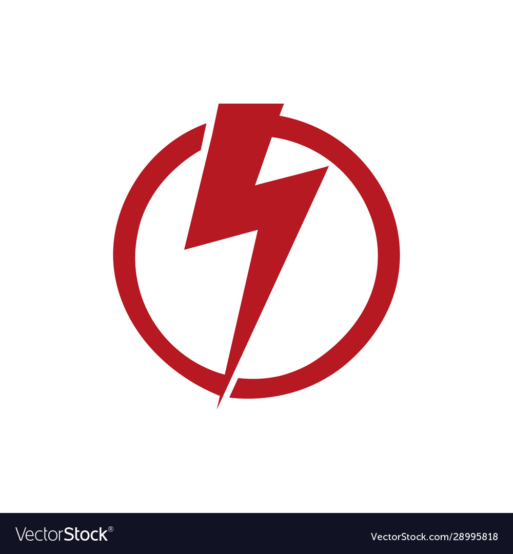 Red electric danger light power voltage flash Vector Image