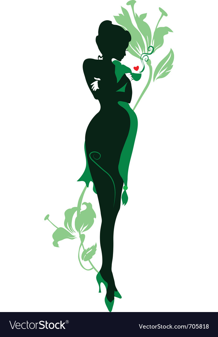 Silhouette of pregnant woman