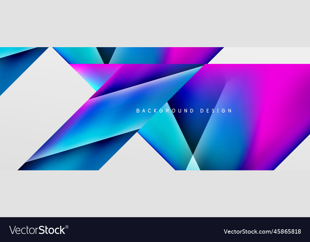 Triangle fluid color gradient abstract background vector image Triangle fluid color gradient abstract background