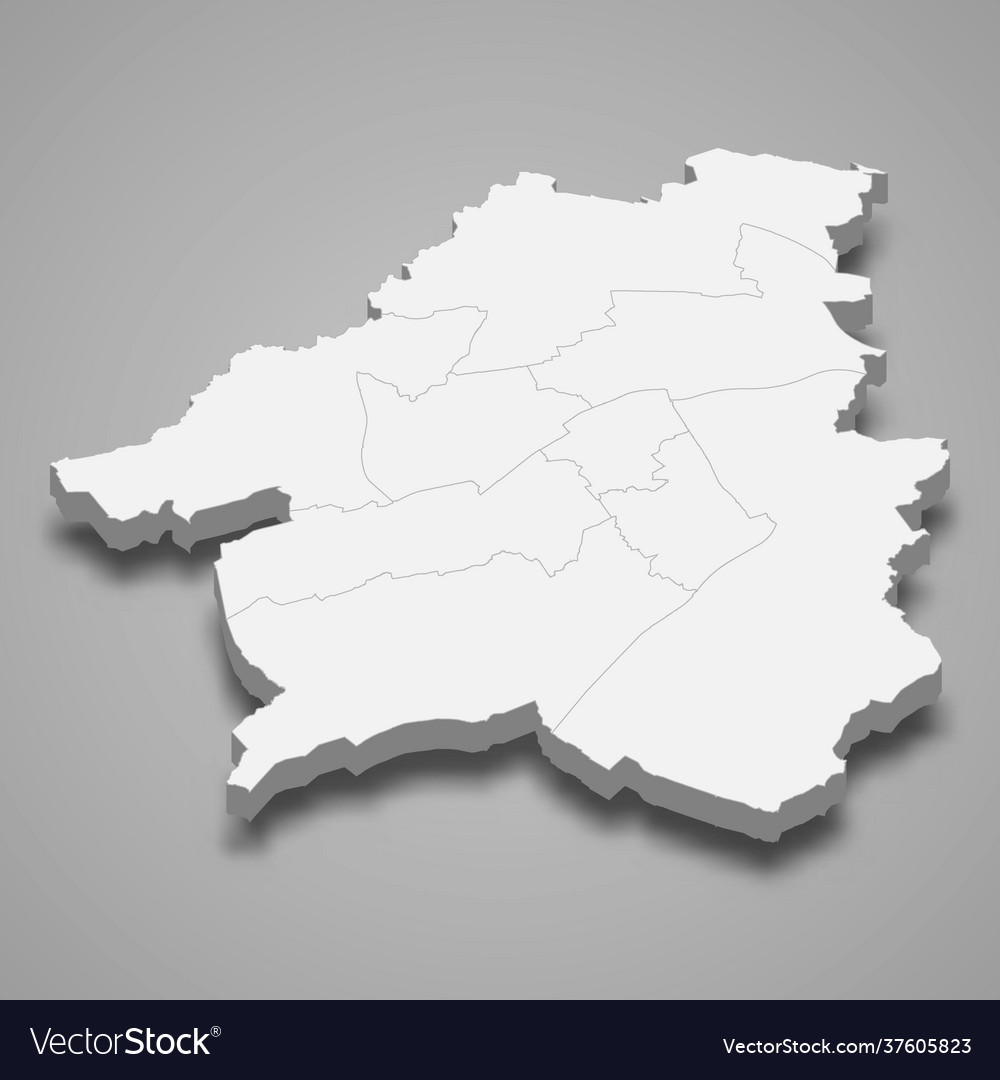 3d isometric map west lothian is a region