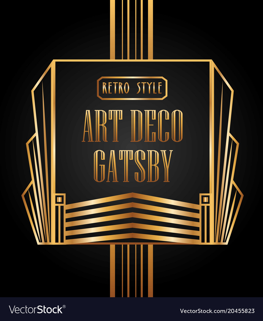Art deco element gatsby design