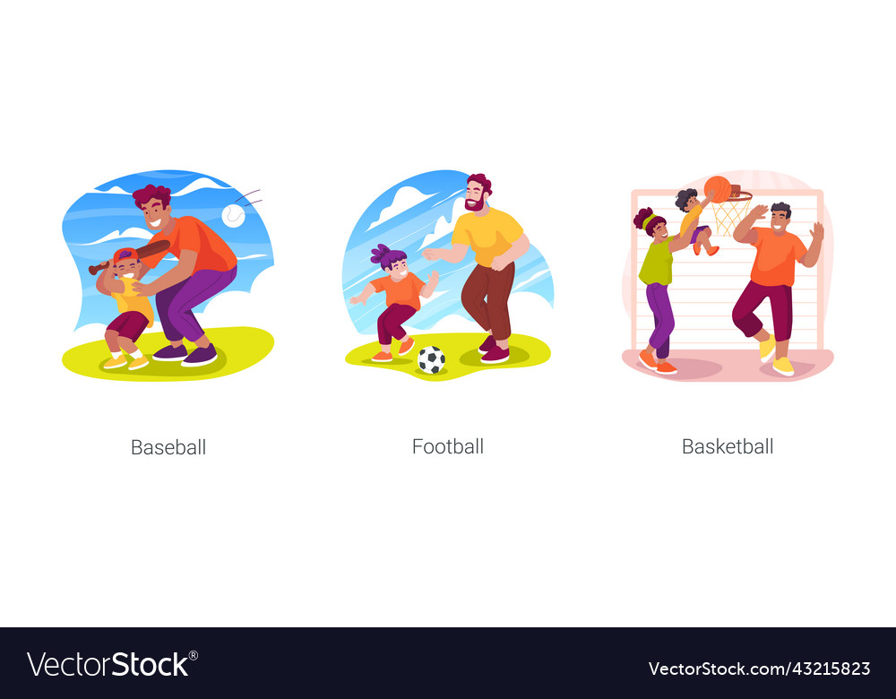 Yard games isolated cartoon vector illustration Free time in the