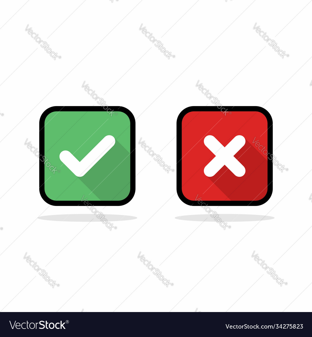 Check and wrong marks tick cross