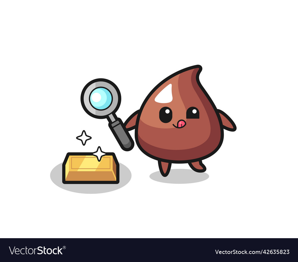Choco chip character is checking the authenticity