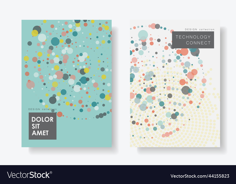 Circles design elements color halftone frame