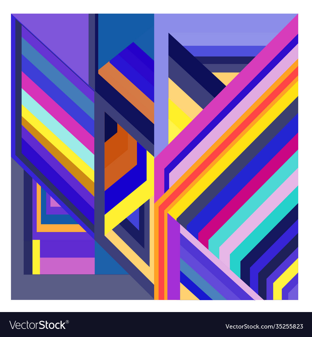 Colorful geometric and curve background pattern