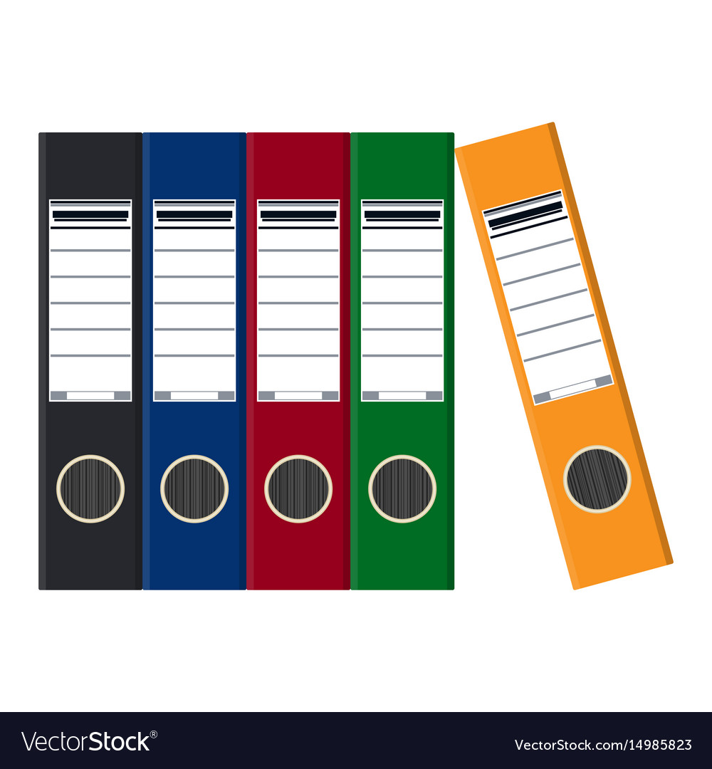 Colorful Office Folders and Binders