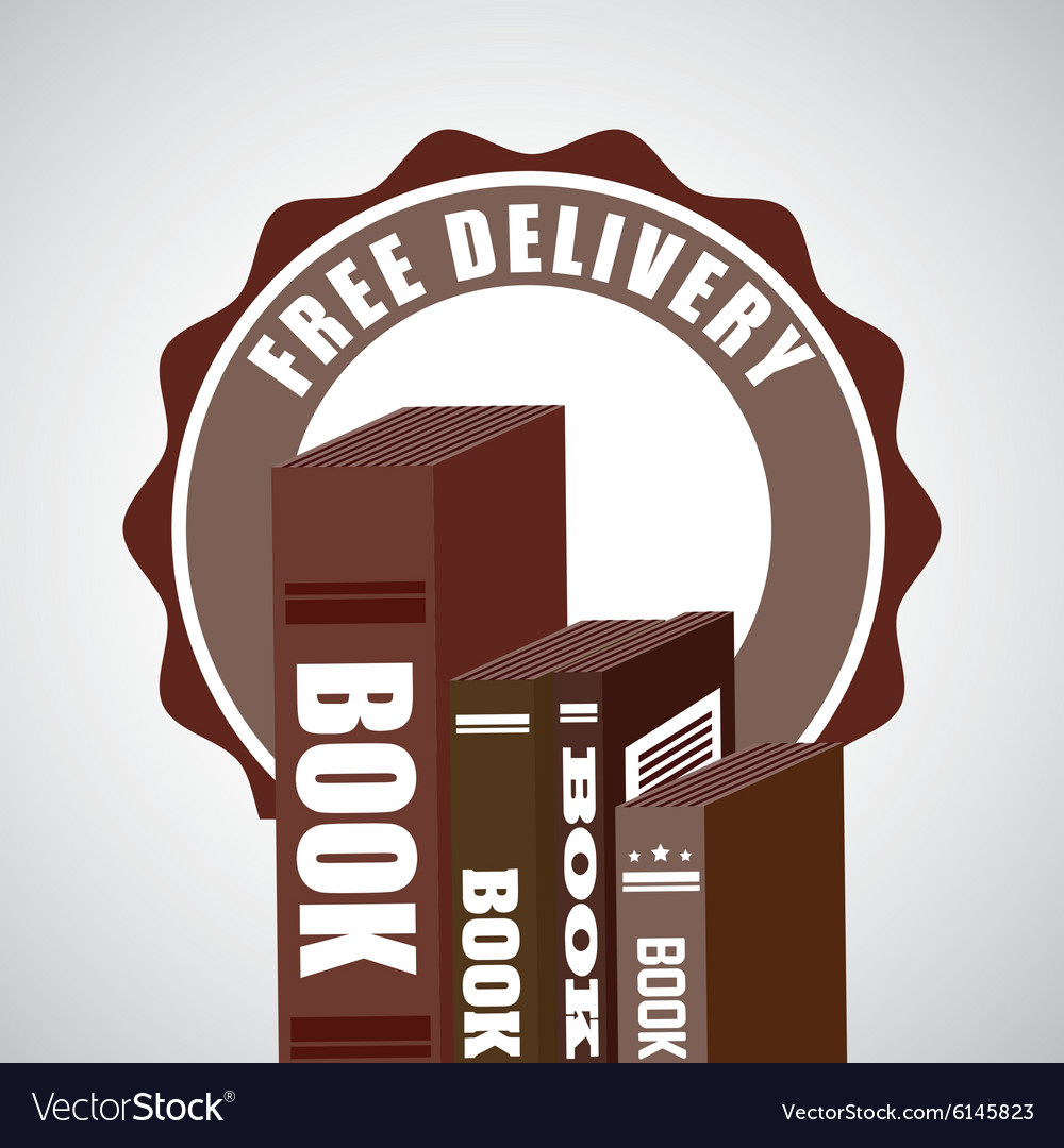 Delivery service books Royalty Free Vector Image