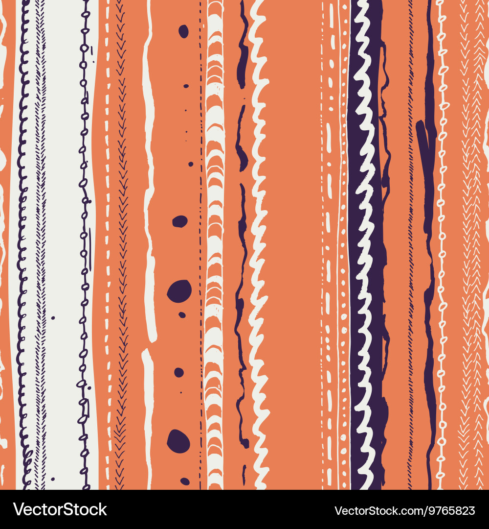 Doodle stripes seamless pattern Royalty Free Vector Image