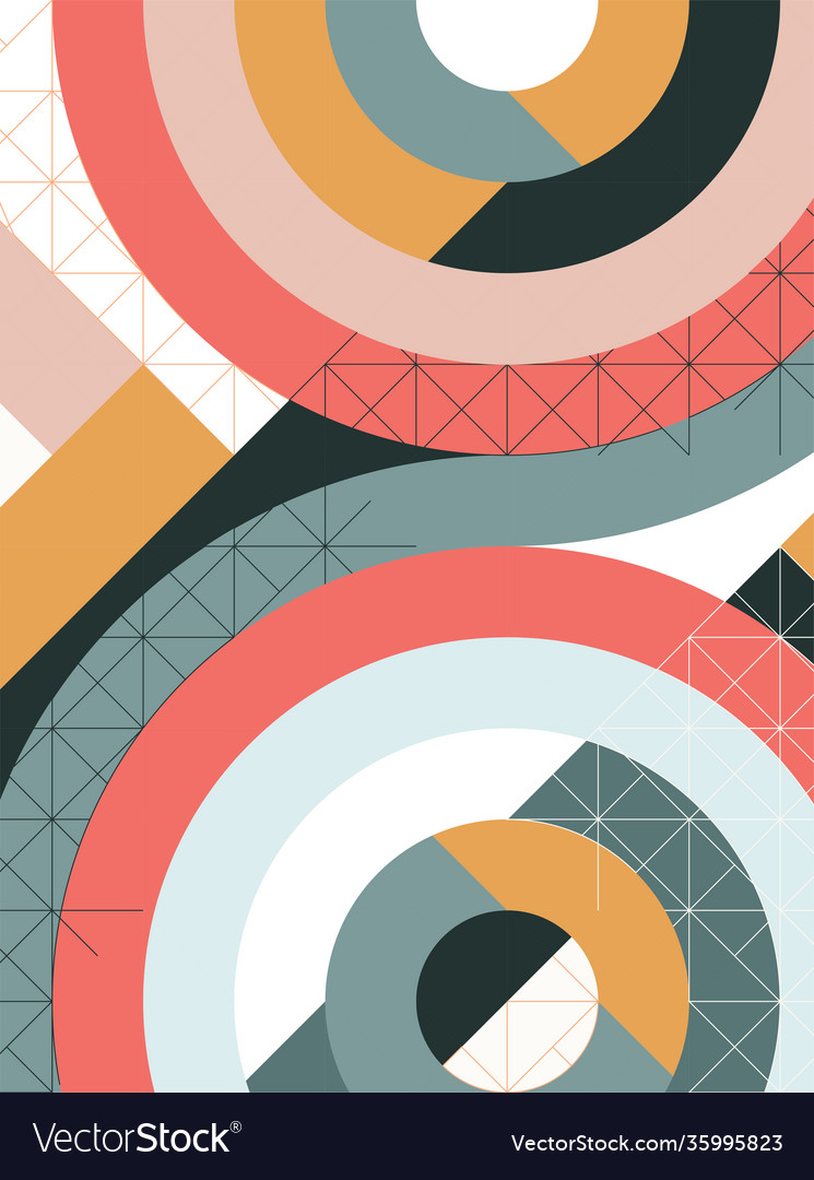Geometry minimalistic pattern poster with simple vector image Geometry minimalistic pattern poster with simple