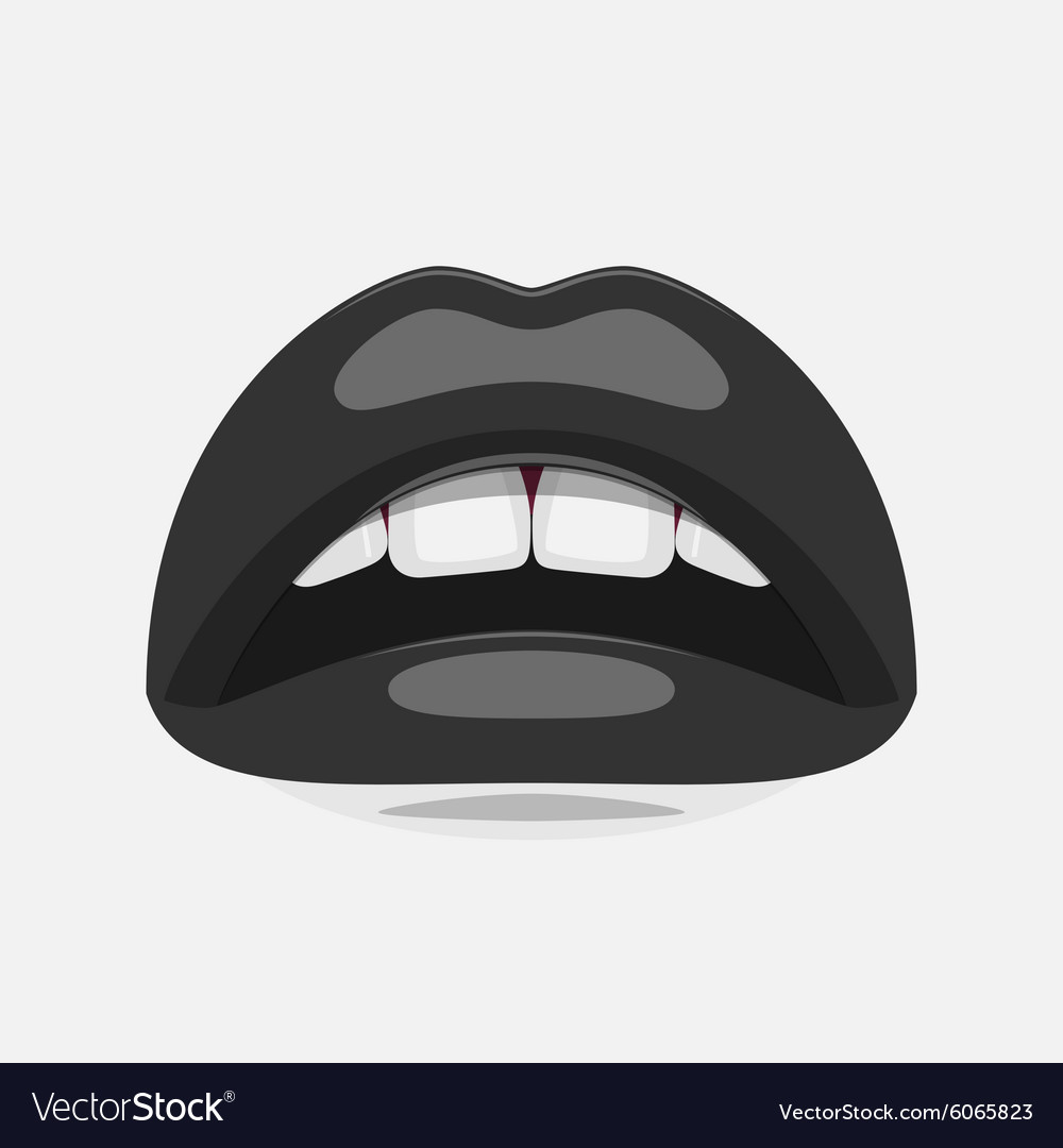 lips clipart black and white