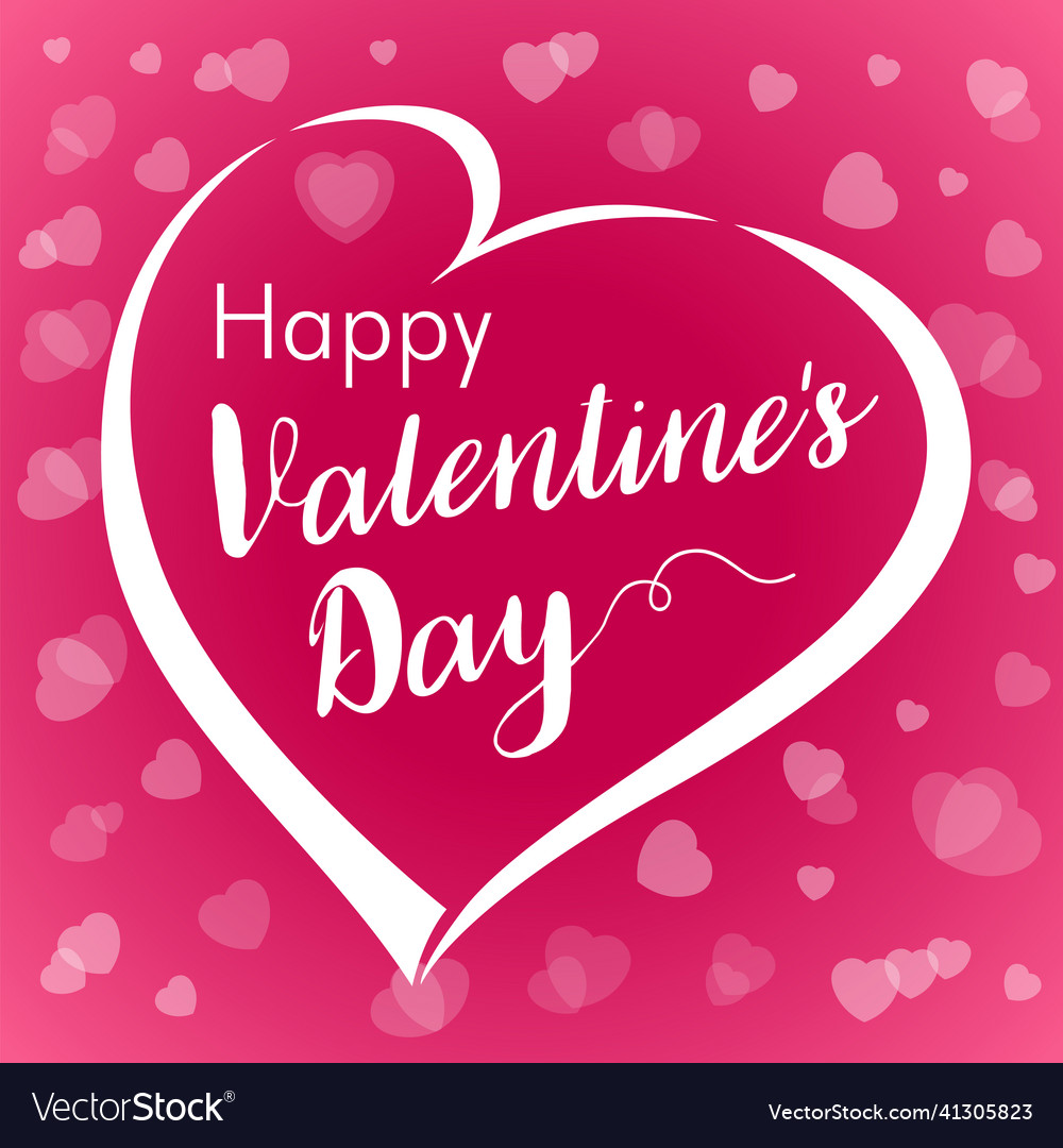 Happy valentines day lettering Royalty Free Vector Image