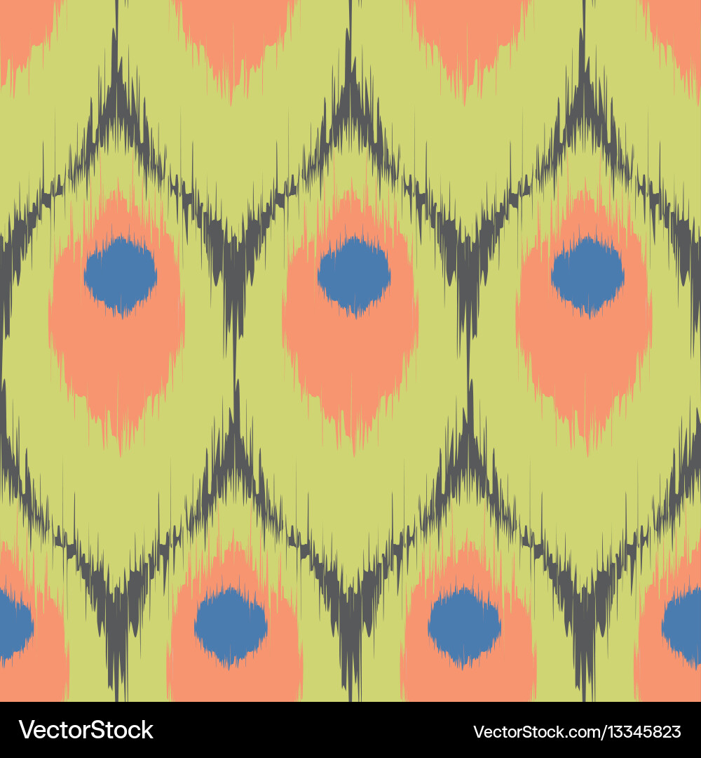 Ikat seamless pattern Royalty Free Vector Image