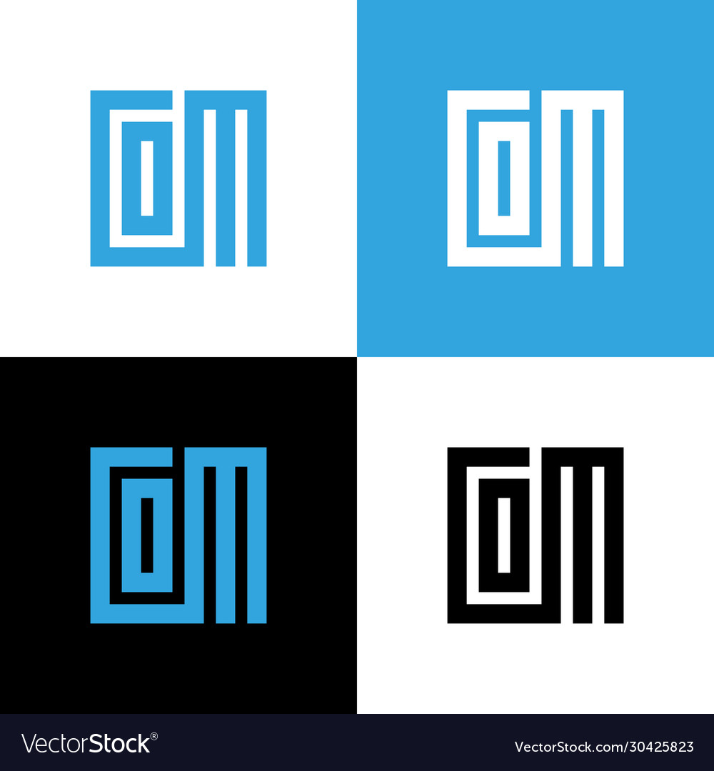 Initial letter com logo design template elements
