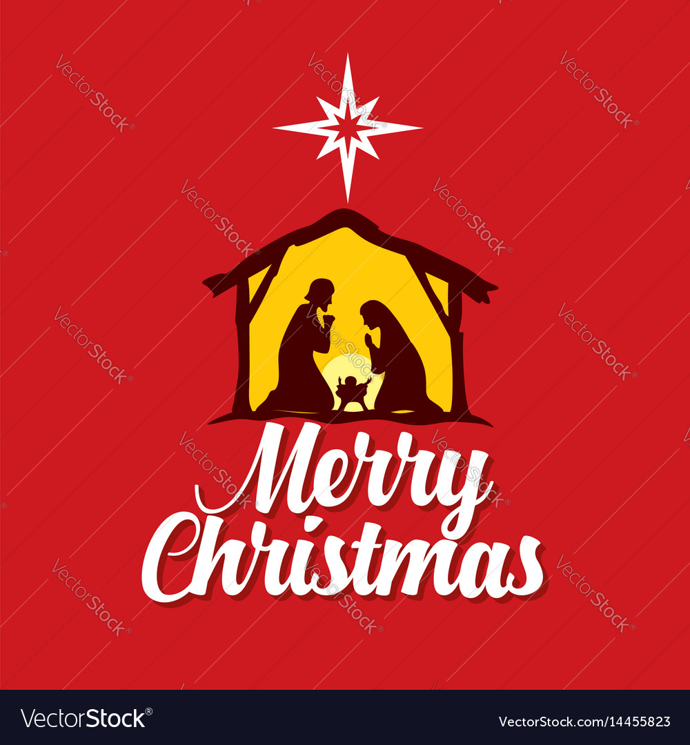 Joseph and mary with the child jesus Royalty Free Vector