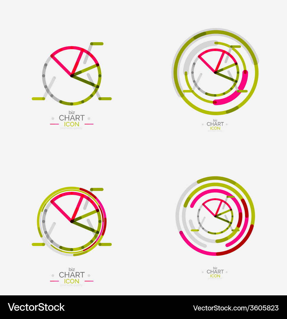 Line graph chart icon Royalty Free Vector Image
