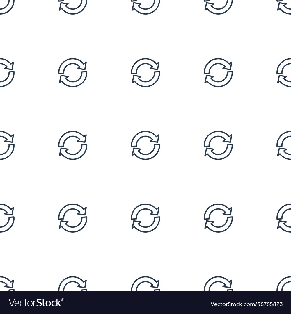 Reload icon pattern seamless white background