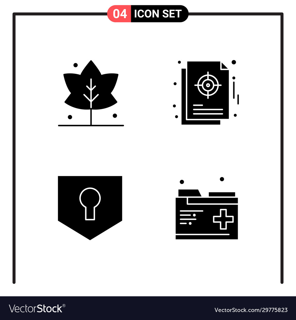 Set 4 solid style icons for web and mobile Vector Image Set 4 solid style icons for web and mobile