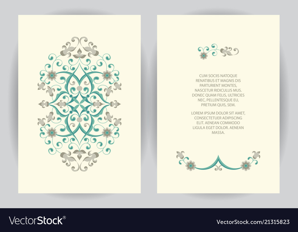 Set ornate element design template vector image Set ornate element design template