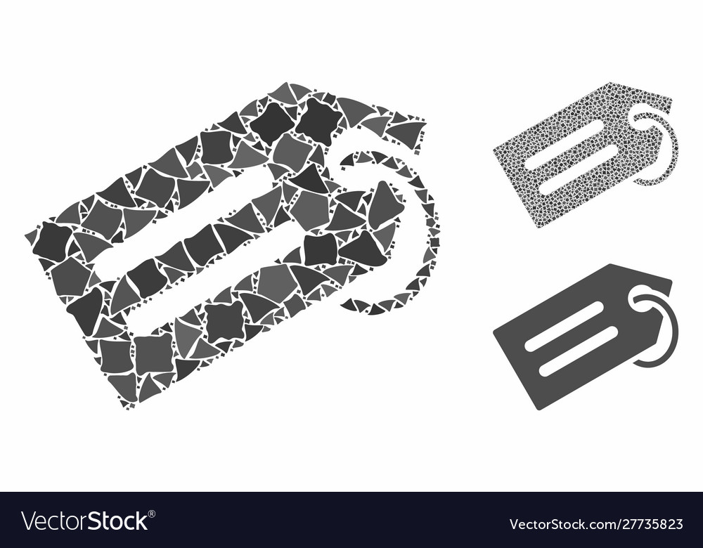 Tag mosaic icon bumpy items