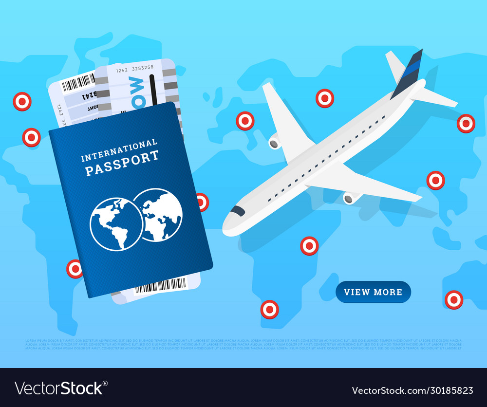 Web design international flights page