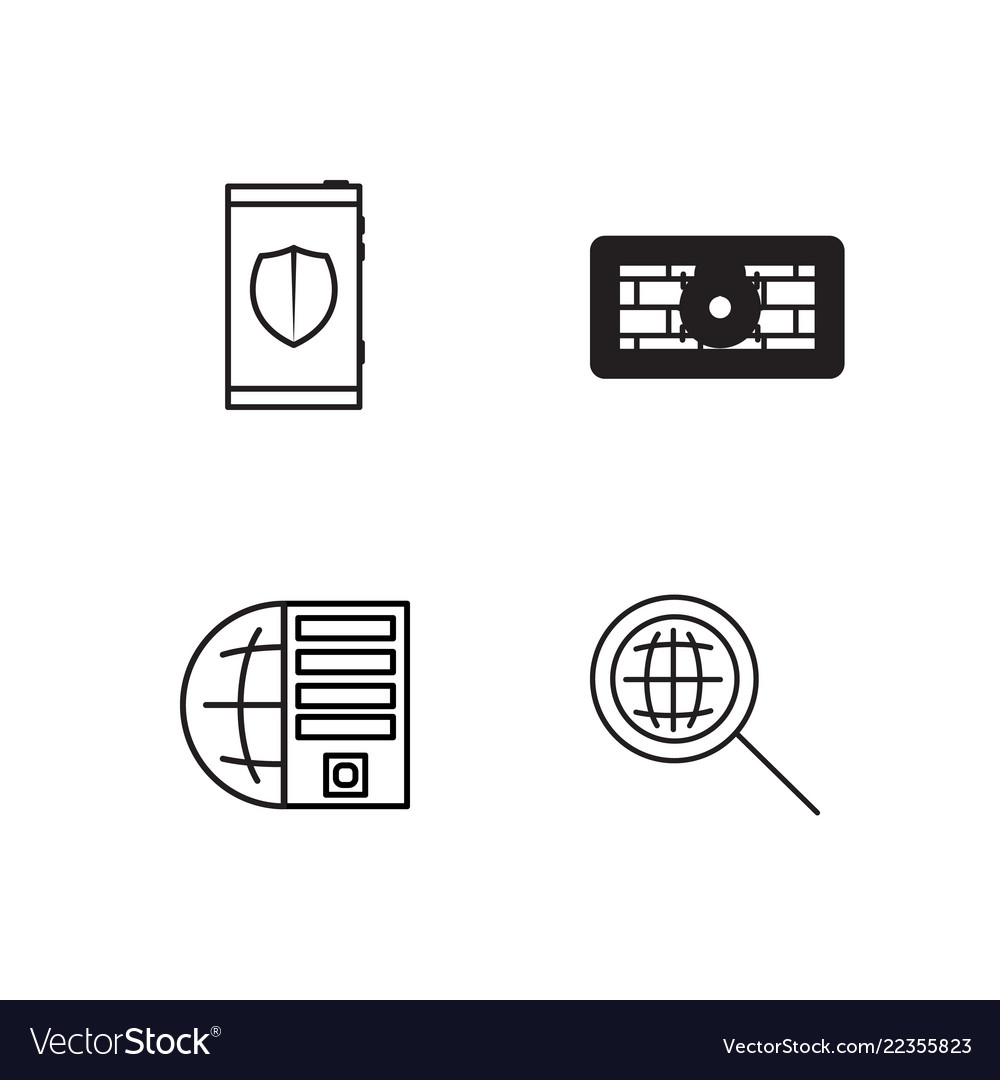 Web simple outlined icons set