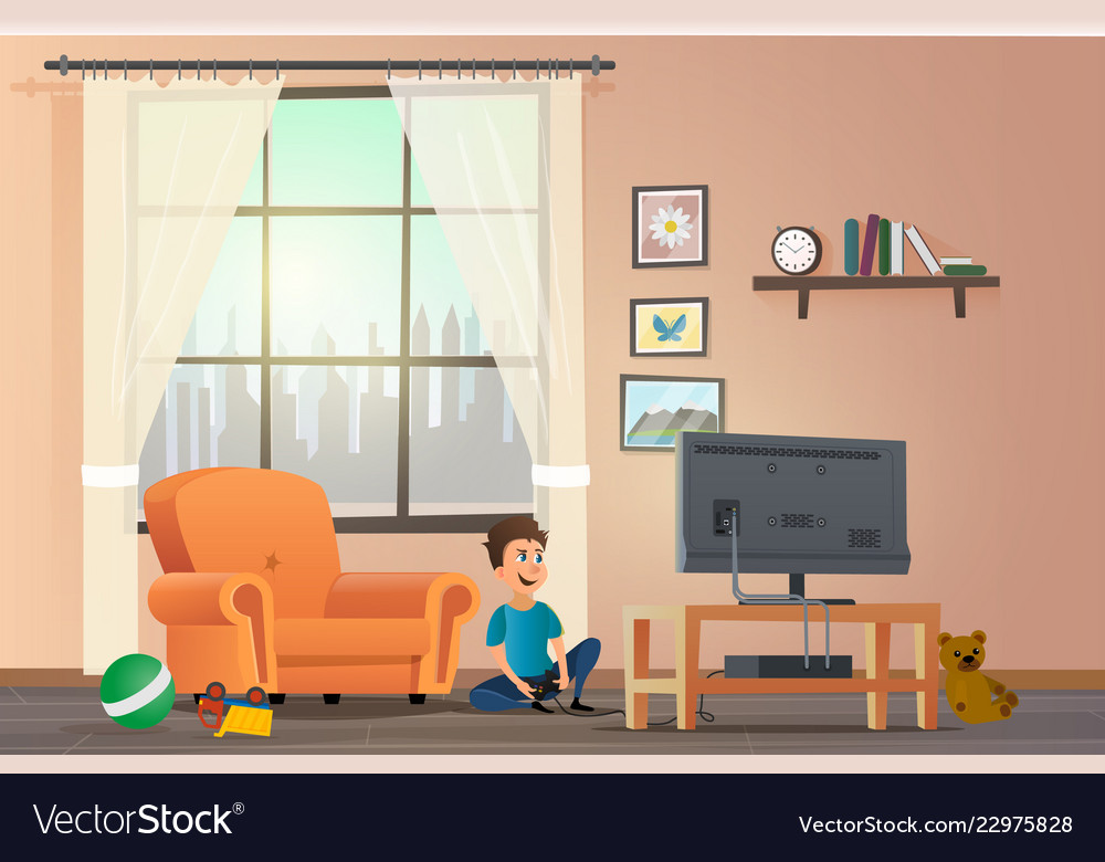 Cartoon Konzept glückliche Kinder vector image Cartoon Konzept glückliche Kinder
