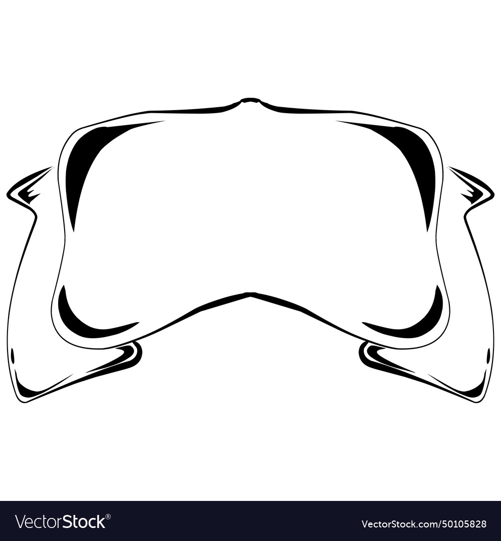 Classic text box template in black line color