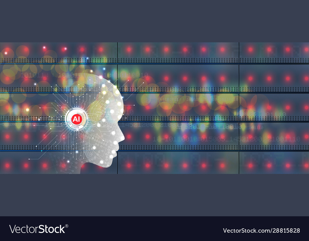 Conceptual technology artificial intelligence vector image Conceptual technology artificial intelligence
