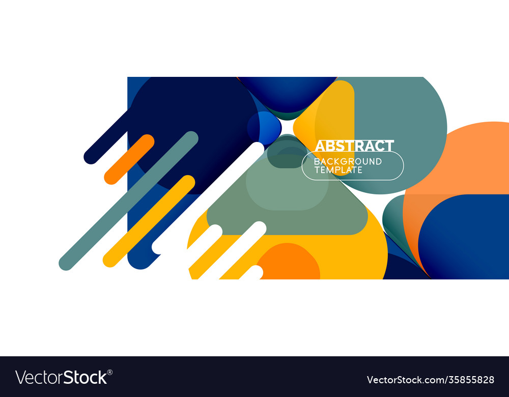Flat geometric round shapes and dynamic lines