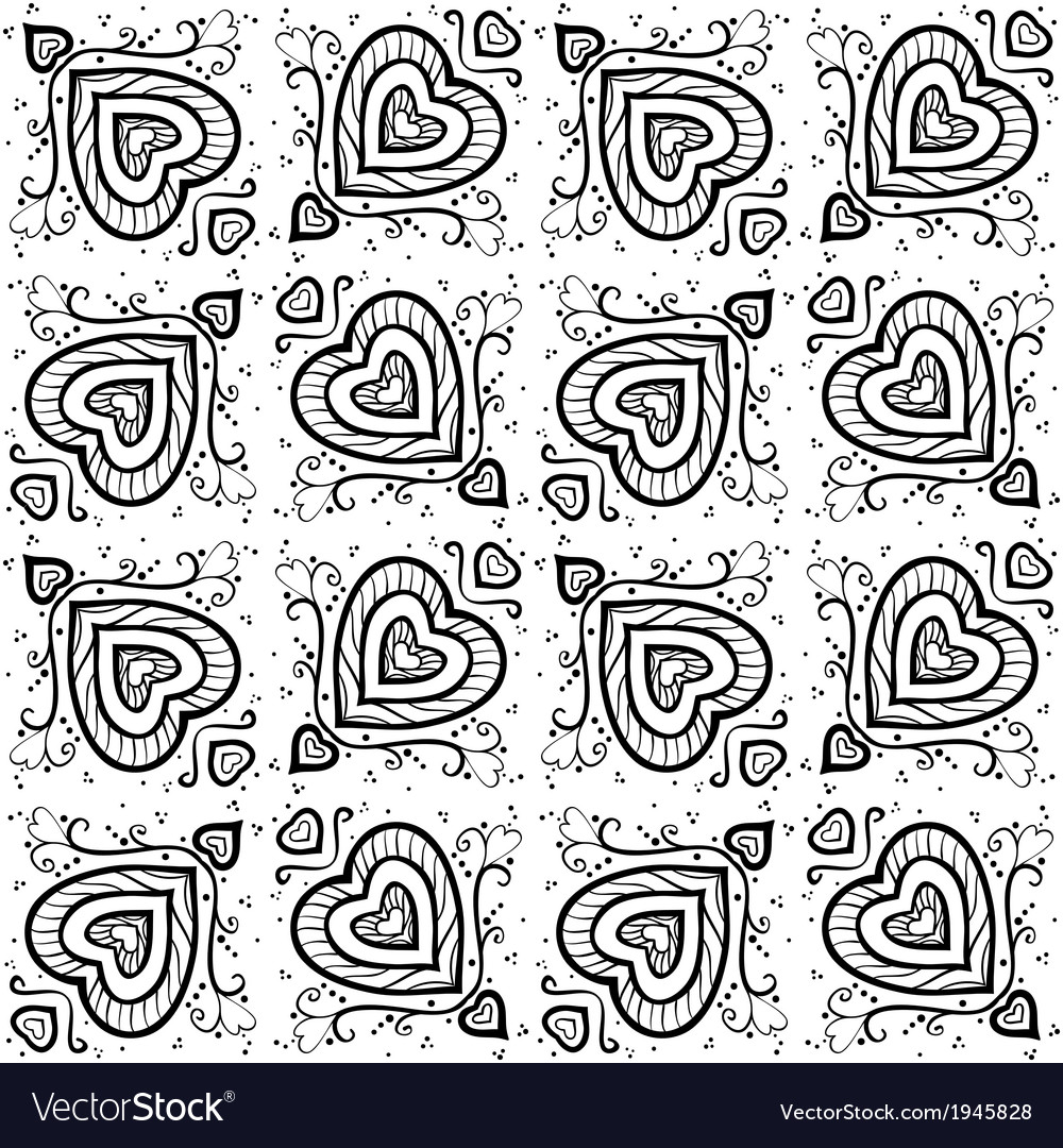Heart Pattern - Abstract Sketch