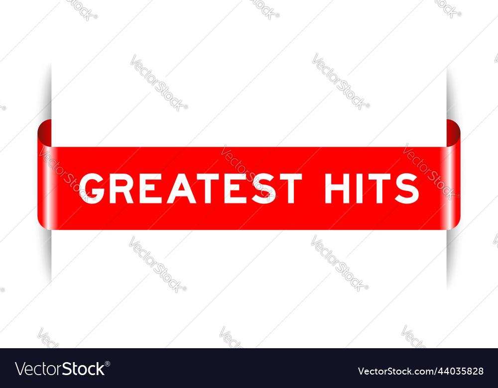 Red color inserted label banner with word vector image Red color inserted label banner with word